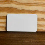 White Dye Sublimation 3.5" x 2" Novelty Metal Business Card Magnet M-000