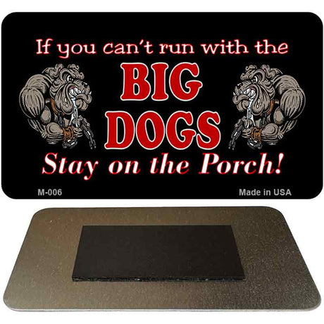 Big Dogs Black Novelty Metal Magnet M-006