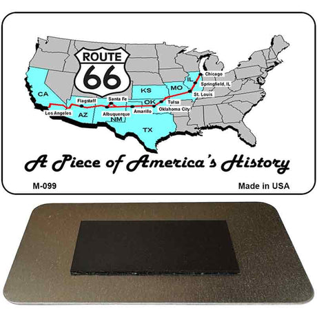 Route 66 A Piece Of History Novelty Metal Magnet M-099