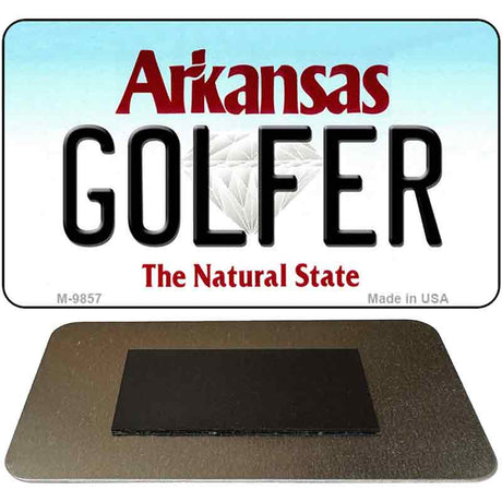 Golfer Arkansas State License Plate Tag Magnet Novelty M-10057