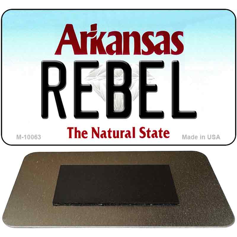 Rebel Arkansas State License Plate Tag Magnet Novelty M-10063