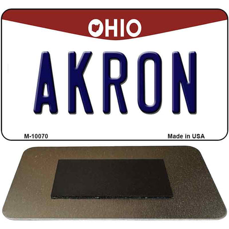 Akron Ohio State License Plate Tag Magnet M-10070