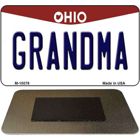 Grandma Ohio State License Plate Tag Magnet M-10078