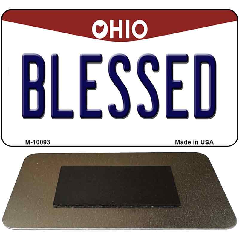 Blessed Ohio State License Plate Tag Magnet M-10093