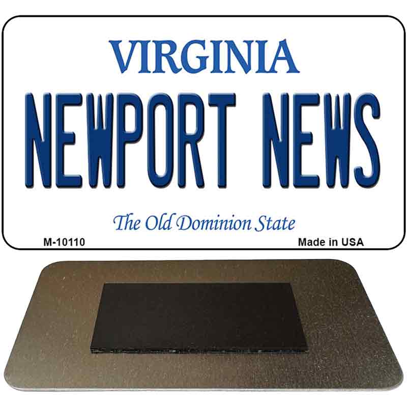 Newport News Virginia State License Plate Tag Magnet M-10110