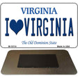 I Love Virginia State License Plate Tag Magnet M-10114