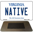 Native Virginia State License Plate Tag Magnet M-10136