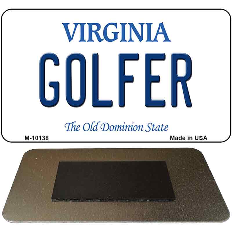 Golfer Virginia State License Plate Tag Magnet M-10138