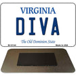 Diva Virginia State License Plate Tag Magnet M-10144