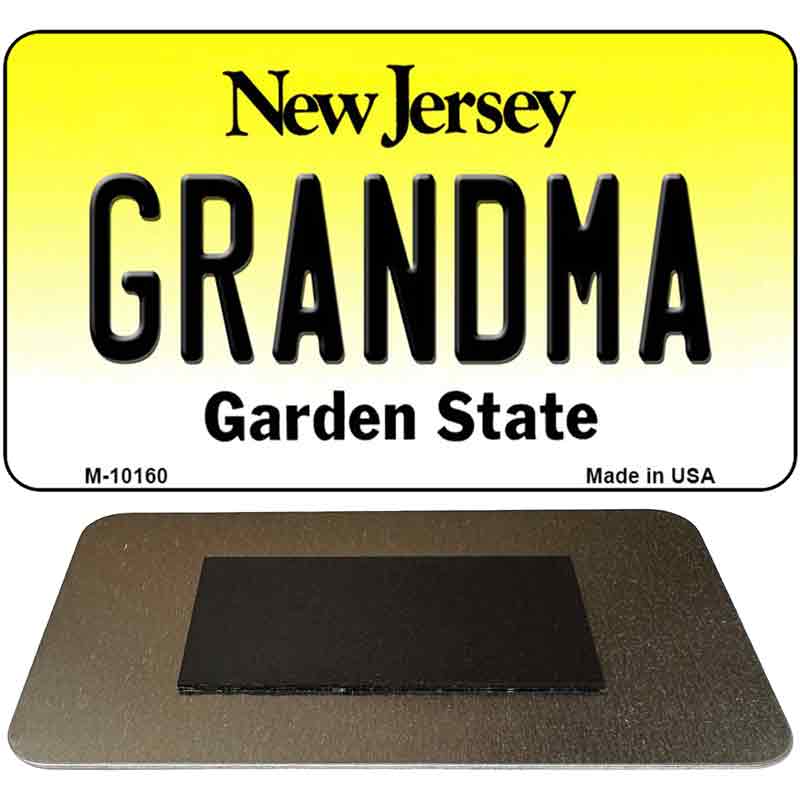 Grandma New Jersey State License Plate Tag Magnet M-10160