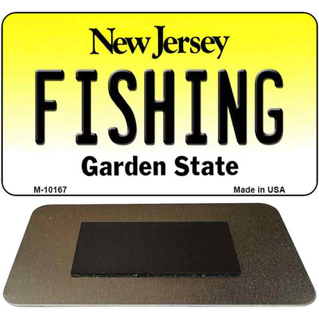 Fishing New Jersey State License Plate Tag Magnet M-10167