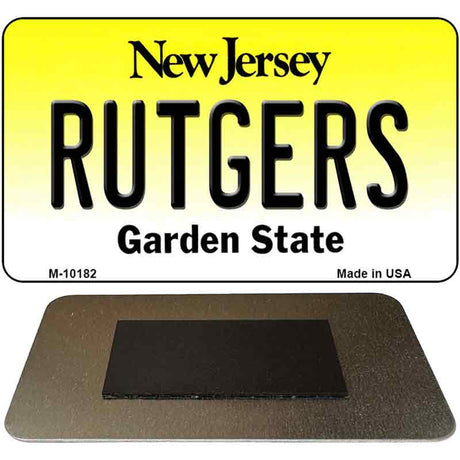 Rutgers New Jersey State License Plate Tag Magnet M-10182