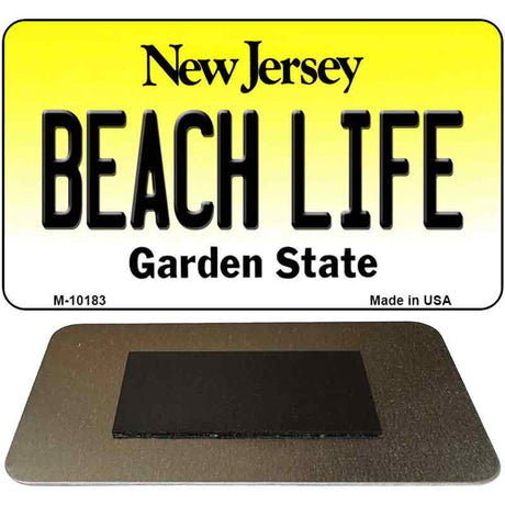 Beach Life New Jersey State License Plate Tag Magnet M-10183