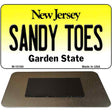 Sandy Toes New Jersey State License Plate Tag Magnet M-10184