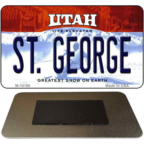 St. George Utah State License Plate Tag Magnet M-10190