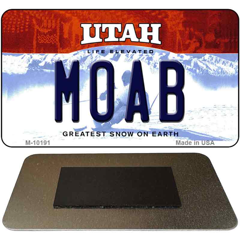 Moab Utah State License Plate Tag Magnet M-10191