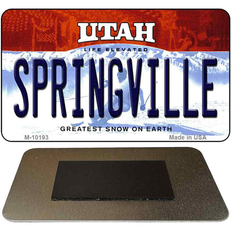 Springville Utah State License Plate Tag Magnet M-10193