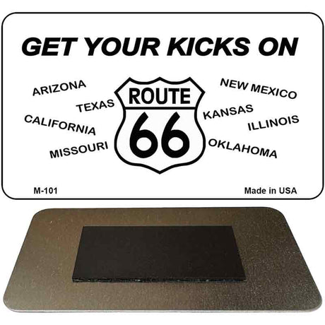 Route 66 Eight States Novelty Metal Magnet M-101