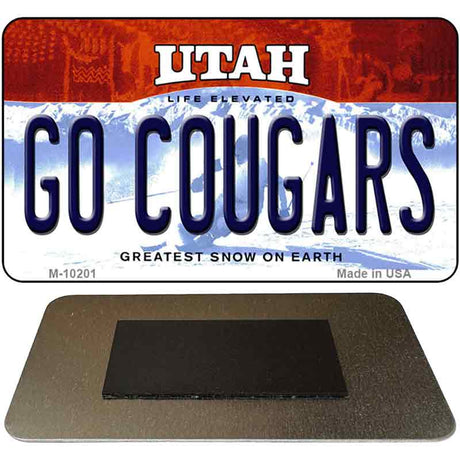 Go Cougars Utah State License Plate Tag Magnet M-10201