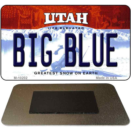 Big Blue Utah State License Plate Tag Magnet M-10202