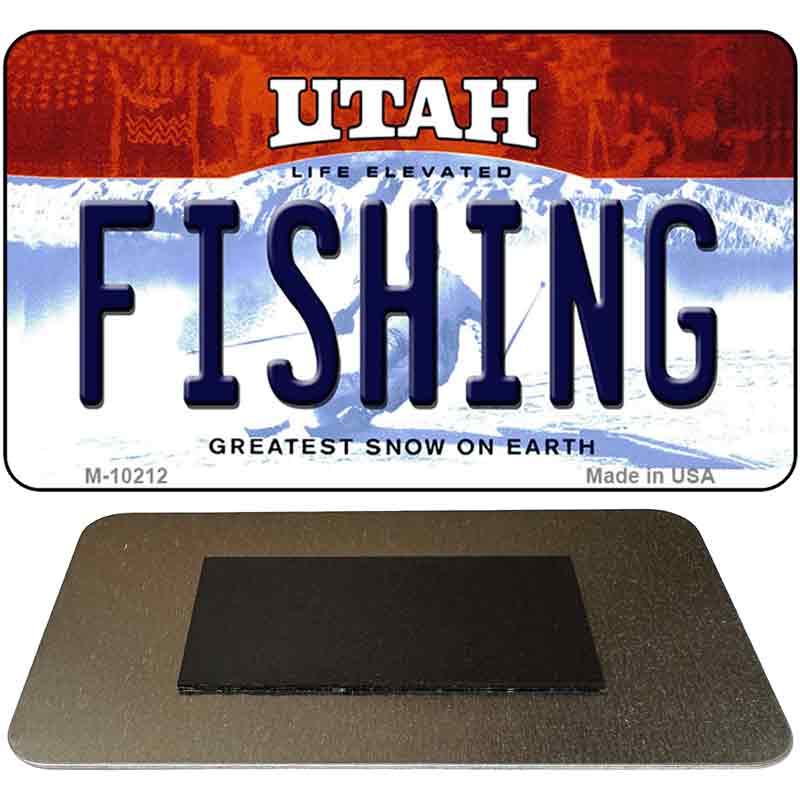 Fishing Utah State License Plate Tag Magnet M-10212