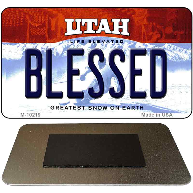 Blessed Utah State License Plate Tag Magnet M-10219