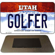 Golfer Utah State License Plate Tag Magnet M-10220