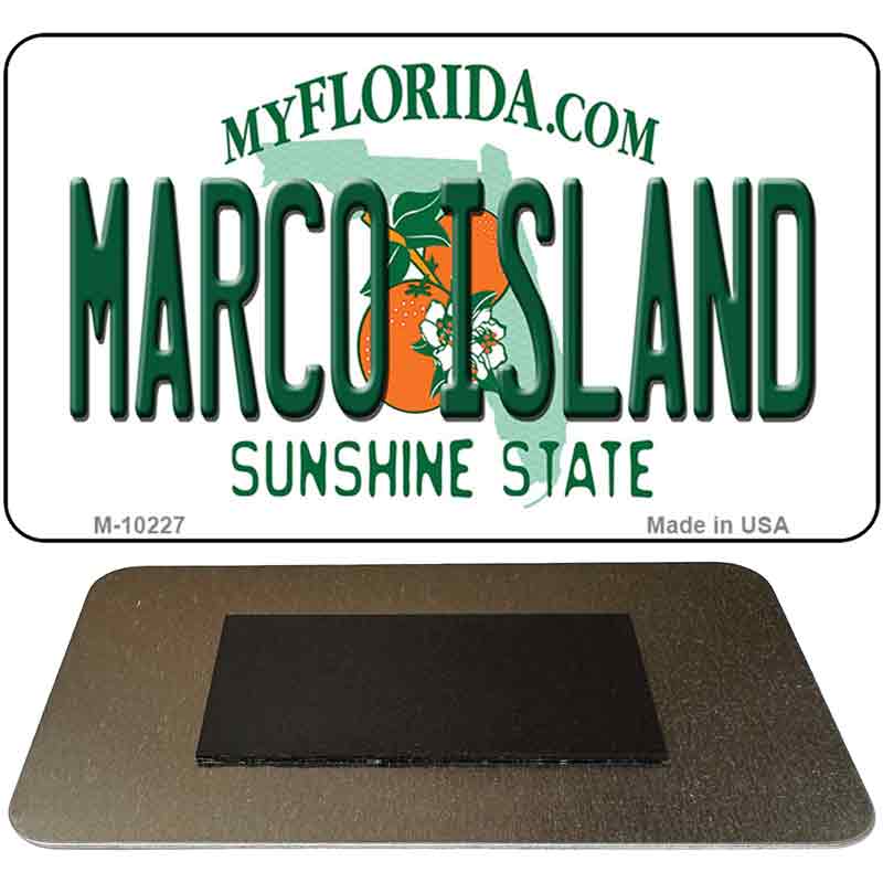 Marco Island Florida State License Plate Tag Magnet M-10227