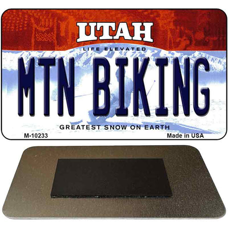 Mtn Biking Utah State License Plate Tag Magnet M-10233