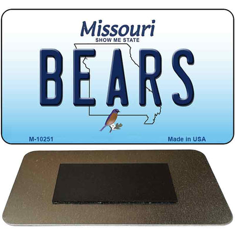 Bears Missouri State License Plate Tag Magnet M-10251