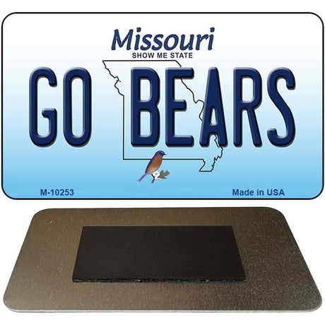 Go Bears Missouri State License Plate Tag Magnet M-10253