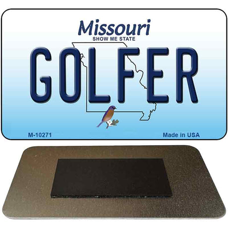 Golfer Missouri State License Plate Tag Magnet M-10271