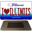 I Love Illinois State License Plate Tag Magnet M-10280