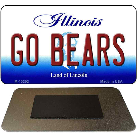 Go Bears Illinois State License Plate Tag Magnet M-10292