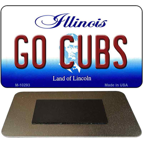 Go Cubs Illinois State License Plate Tag Magnet M-10293