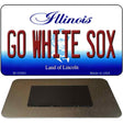 Go White Sox Illinois State License Plate Tag Magnet M-10294