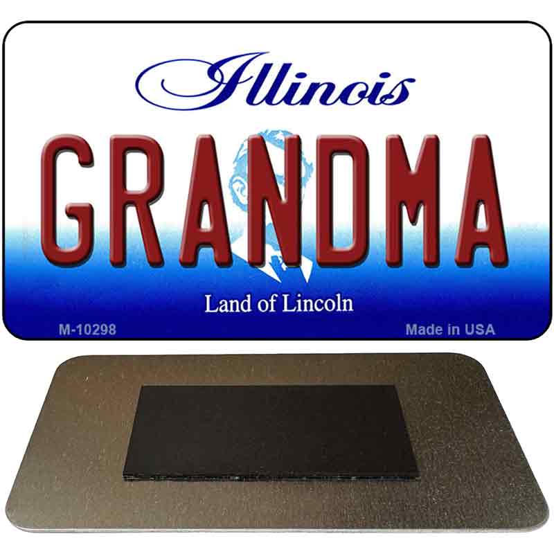 Grandma Illinois State License Plate Tag Magnet M-10298