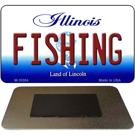 Fishing Illinois State License Plate Tag Magnet M-10304