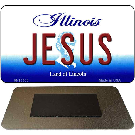 Jesus Illinois State License Plate Tag Magnet M-10305