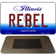 Rebel Illinois State License Plate Tag Magnet M-10320