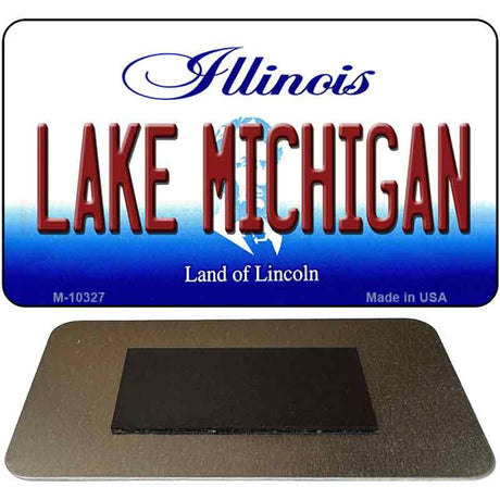 Lake Michigan Illinois State License Plate Tag Magnet M-10327