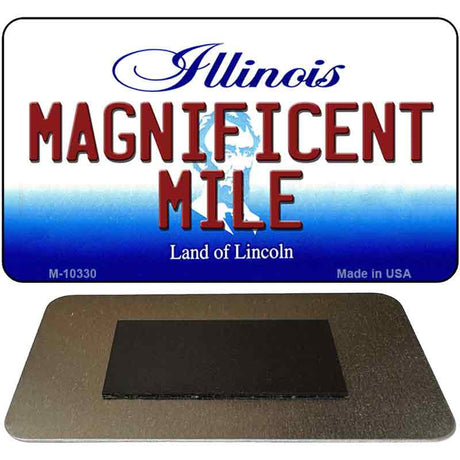 Magnificent Mile Illinois State License Plate Tag Magnet M-10330