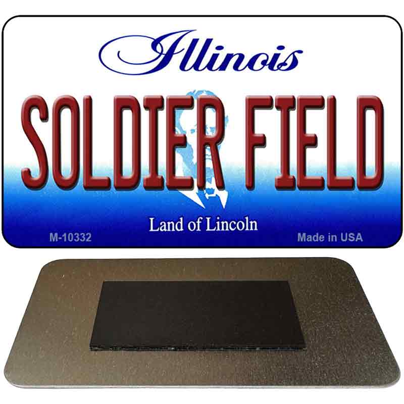 Soldier Field Illinois State License Plate Tag Magnet M-10332