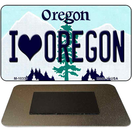 I Love Oregon Oregon State License Plate Tag Magnet M-10339