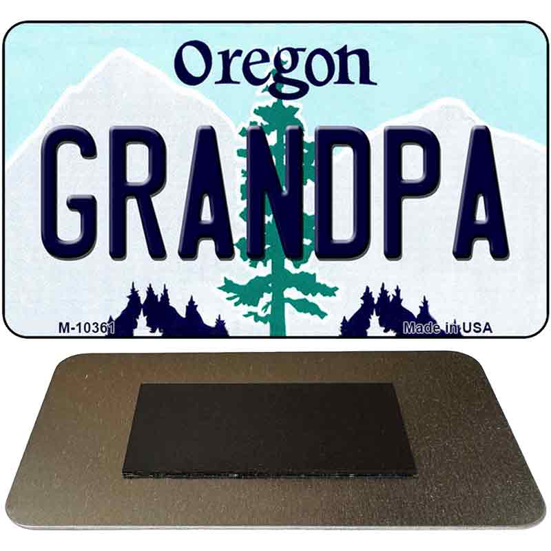 Grandpa Oregon State License Plate Tag Magnet M-10361