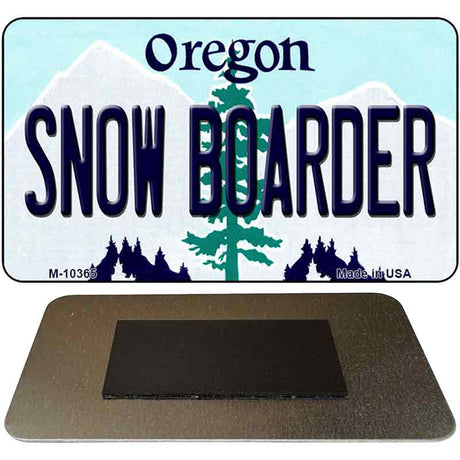 Snow Boarder Oregon State License Plate Tag Magnet M-10365