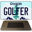 Golfer Oregon State License Plate Tag Magnet M-10377