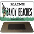 Sandy Beaches Maine State License Plate Tag Magnet M-10398