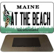 At The Beach Maine State License Plate Tag Magnet M-10400