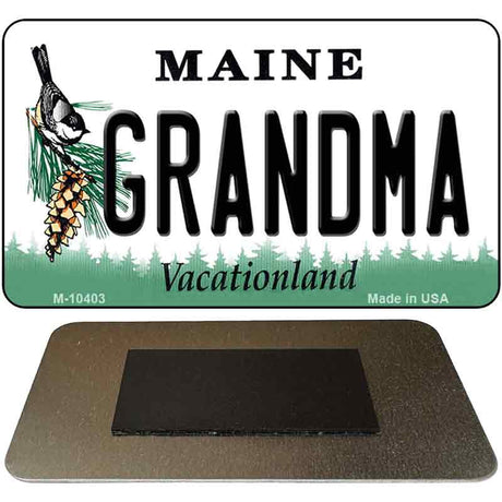 Grandma Maine State License Plate Tag Magnet M-10403